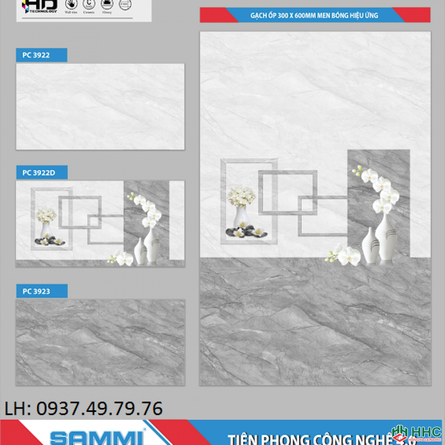 Gạch ốp tường 30x60 Sammi HA 3923